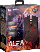 Мышь игровая проводная Defender Alfa GM-703L черная