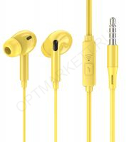 Наушники с микрофоном FUMIKO EP01 желтые (FEP01-05)