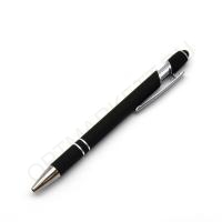 Ручка автоматическая со стилусом, металл, цвет черный